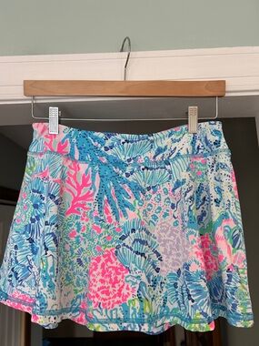 Lilly Pulitzer Athletic Active Skort Mini Skirt Colorful Print Sz M
